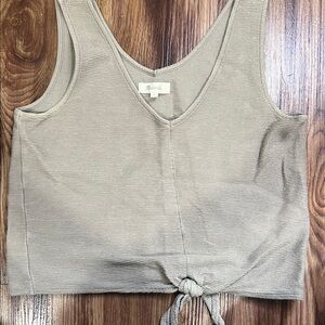 Madewell Taupe Knotted Tank Top